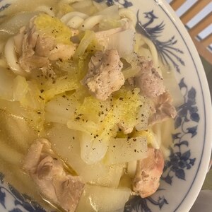 柚子胡椒の塩うどんです☆塩で味わう素材の甘み旨み♪